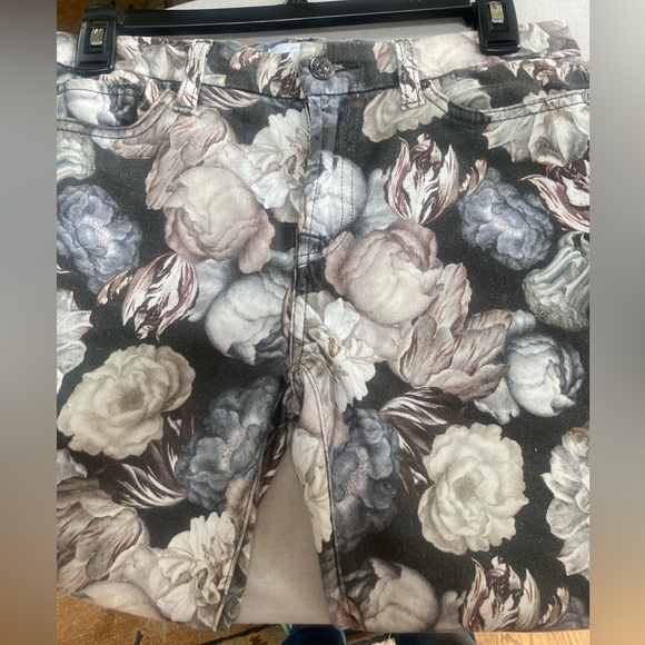 7 for all Mankind sz 27 Ankle Skinny Floral jeans - Picture 7 of 14